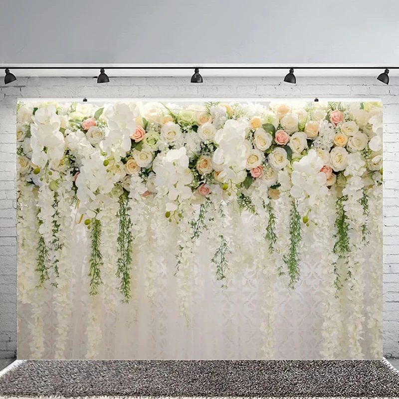 Wedding Flower Backdrop Theme Background Photo Decor Backdrop Flower Background Theme Wedding Party Photography Background Cloth