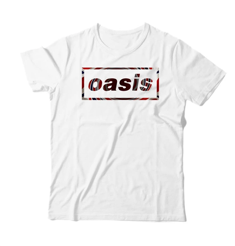 

Summer New Oasis Band Rock Music Tide Brand Retro Casual Cotton Men's and Women's Casual Short-sleeved T-shirt