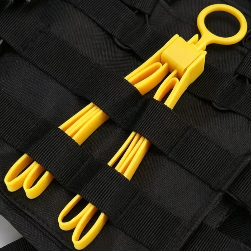 1 قطعة رباط كابل بلاستيكي تكتي - مراجعة Men'S Yellow Accessories وسعره