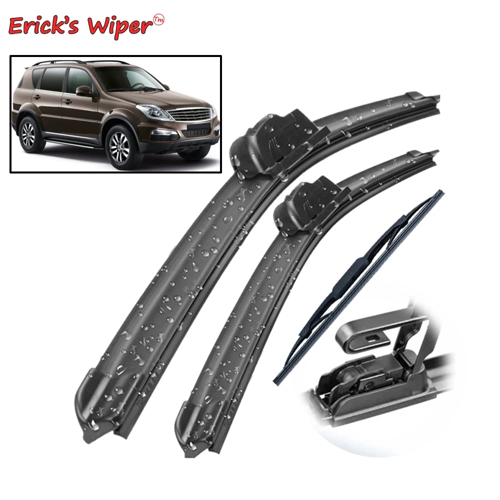 Erick\'s Wiper Front & Rear Wiper Blades Set Kit For Ssangyong Rexton MK1 2002 - 2017 Windshield Windscreen Window 20\
