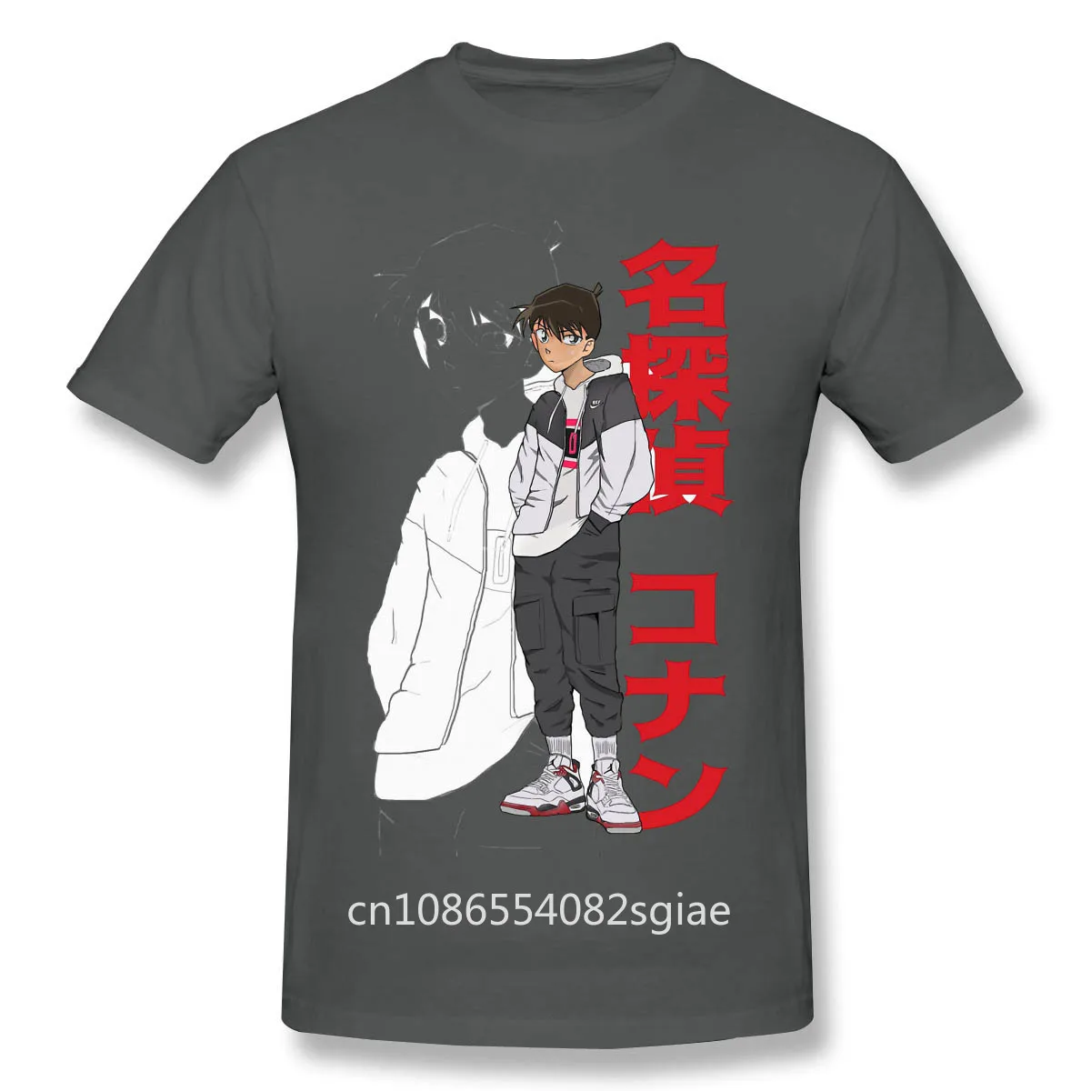 Shinichi Kudo Anime Clothes Design Janpanese Anime Detective Conan Suspense Manga Cotton Men T-Shirt