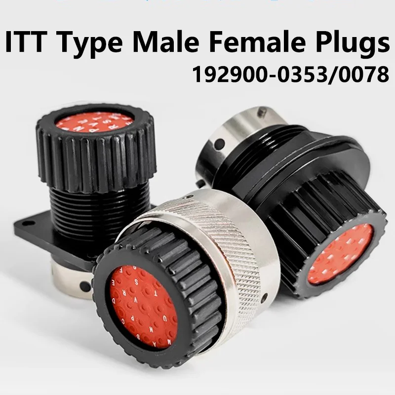 1/5PCS ITT Waterproof  Aviation Wiring Socket 19 Hole Male Female Connector Plug Plastic Shell 192900-0353 192900-0078