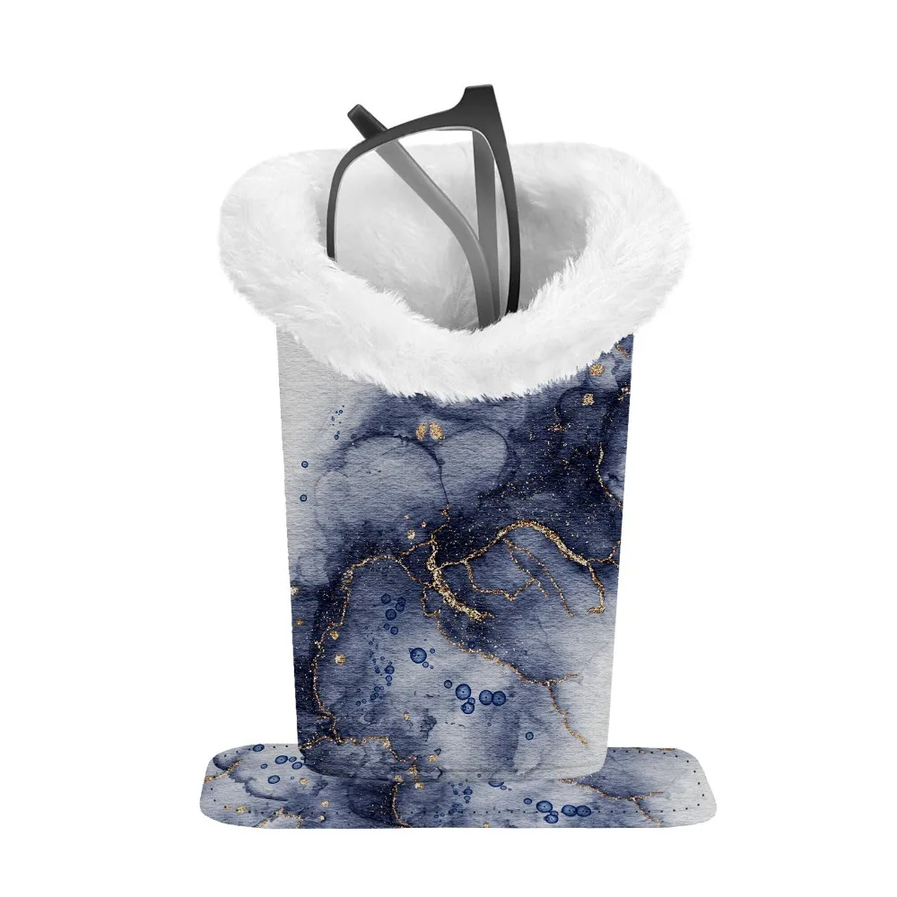 

Creative Magnetic Eyeglass Display Stands PU Glasses Case Anti-Scratch Printed Glasses Holder for Home Office