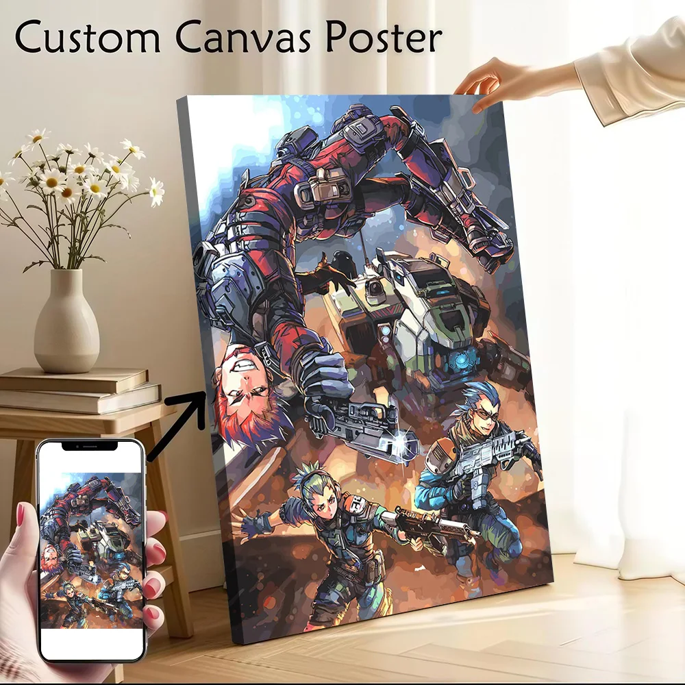 Titanfall Gaming Mass Printed Canvas Wall Art Customizable Paintings Poster Perfect Gift for Specialty and Themed Home Decor