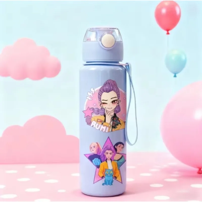 K Pop Demon Hunters 700ML Girls Water Cup Cartoon Water Bottle Boys Sport Leak Proof Plastic Cup Kids Cute Birthday Gifts