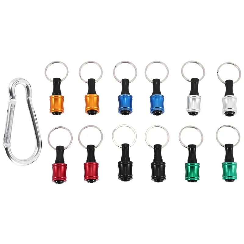 

【Flash-Deal!】12PCS 1/4Inch Hex Shank Screwdriver Bits Holder Extension Bar Keychain Screw Adapter Drill Bits Holder (6 Colors)