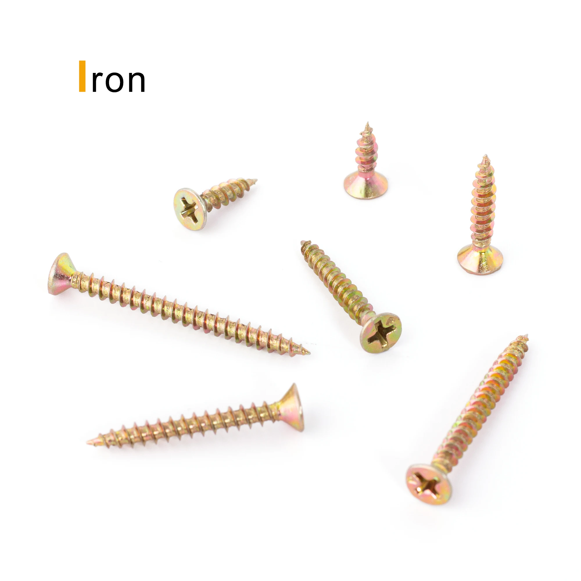 20PCS Flat Phillips Head Self Tapping Colored Zinc Iron Wood Screws Drywall Screw Carpentry Screw for Wooden Furniture Connector