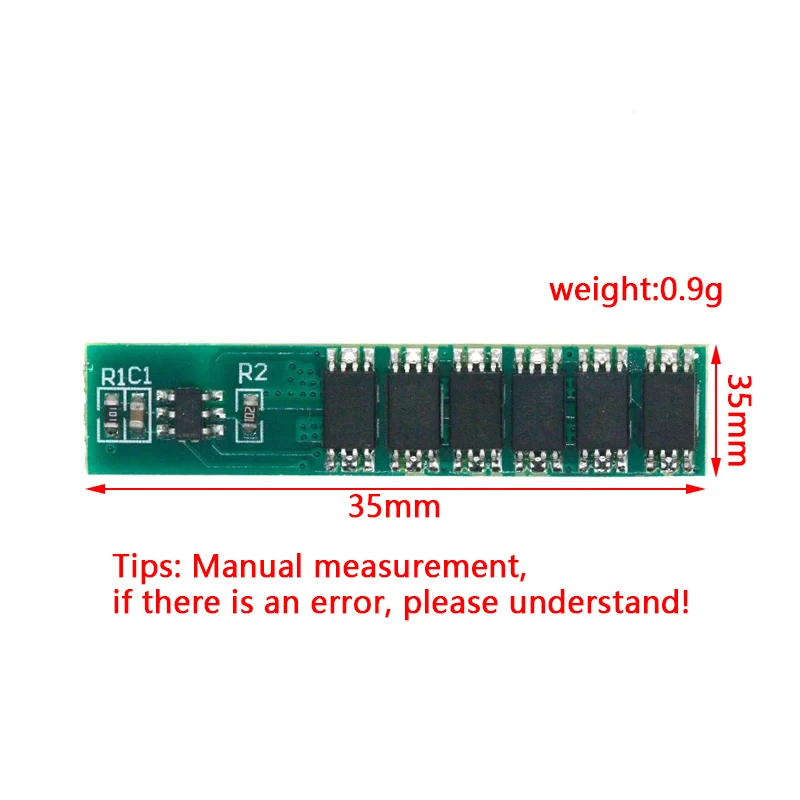 1S 15A 3.7V Li-ion 6MOS BMS PCM Battery Protection Board PCM for 18650 Lithium Lion Battery