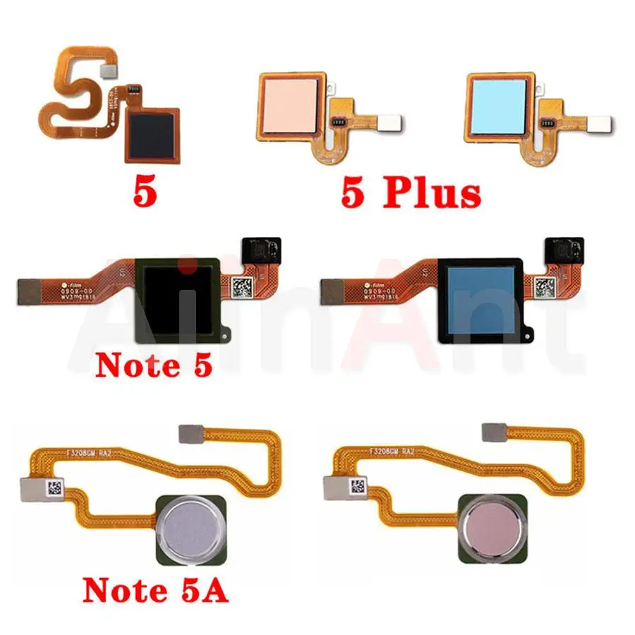 

Сенсорный сканер Aiinant для Xiaomi Redmi Note 5 5A Pro Prime Plus, сканер отпечатков пальцев с задней кнопкой и гибким кабелем