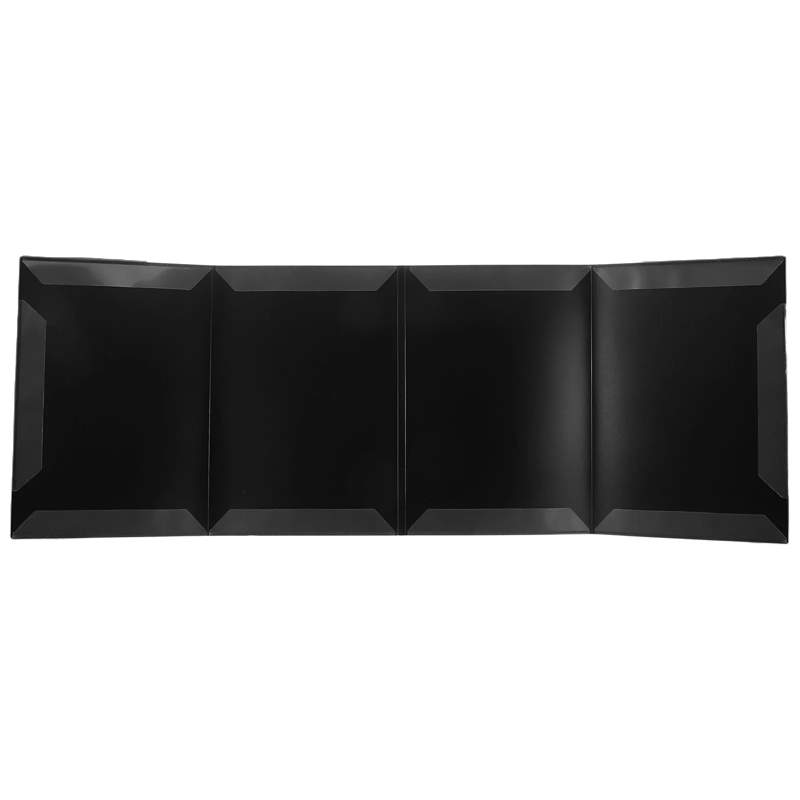 

4 Pages Music Sheet Binder Piano Sheet Folder Durable ABS Black PVC Lightweight Portable Storage Solution Multifunctional Design