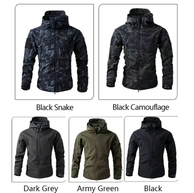

5XL 6XL GL Waterproof SoftShell Jacket Hunting windbreaker Ski Coat hiking Rain Camping Fishing Tactical Clothing Men&Women