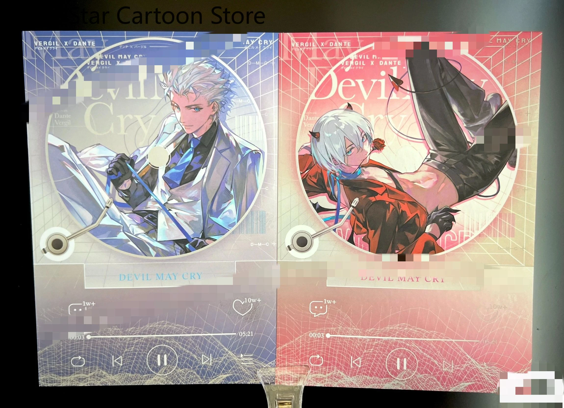 DMC Devil May Cry Vergil Dante Postcard Badge Set Collection Anime