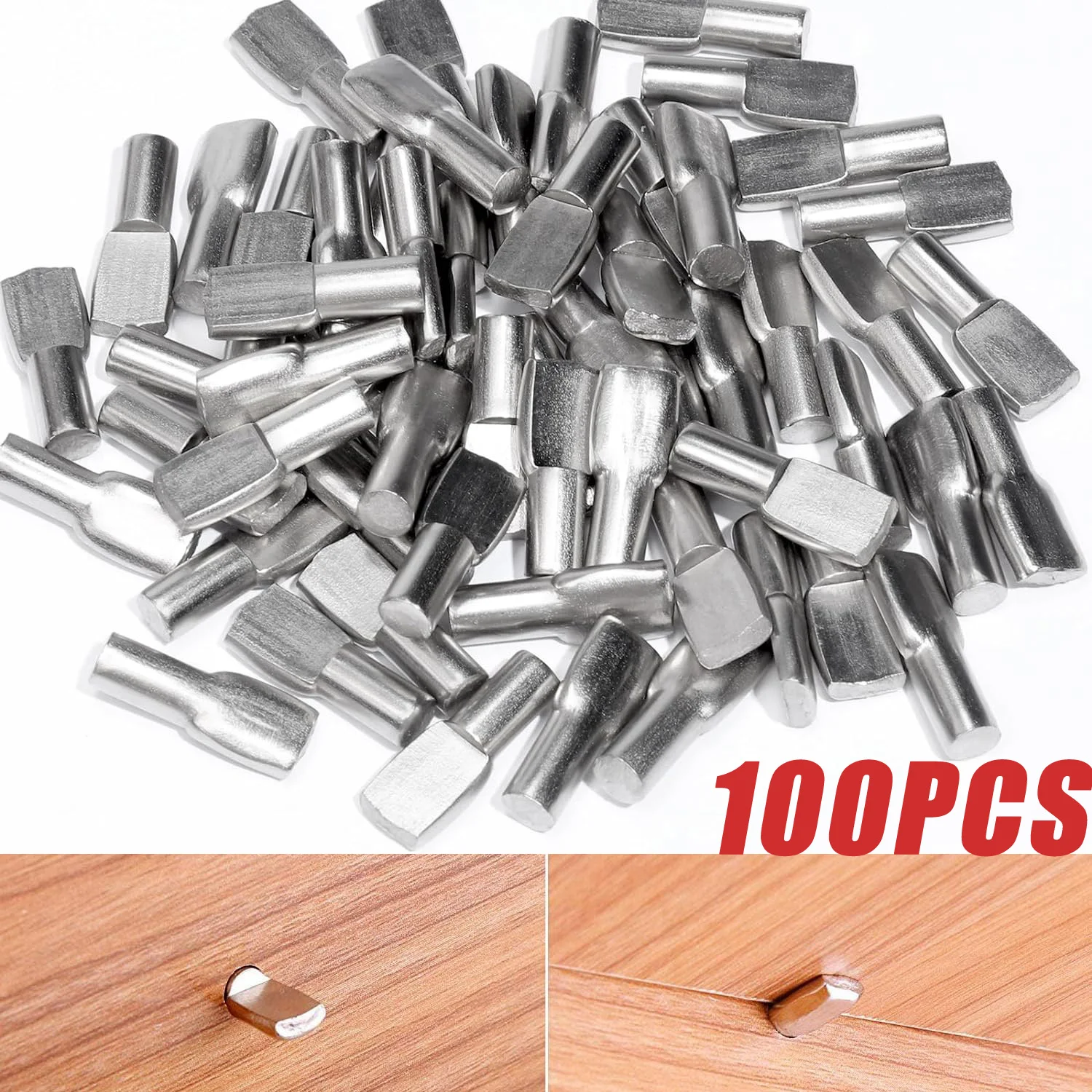 

100/20pcs Shelf Support Studs Pegs Pins Plugs 4.8mm Cabinet Seperator Fixed Wooden Glass Layer Board Furniture Bracket Holder