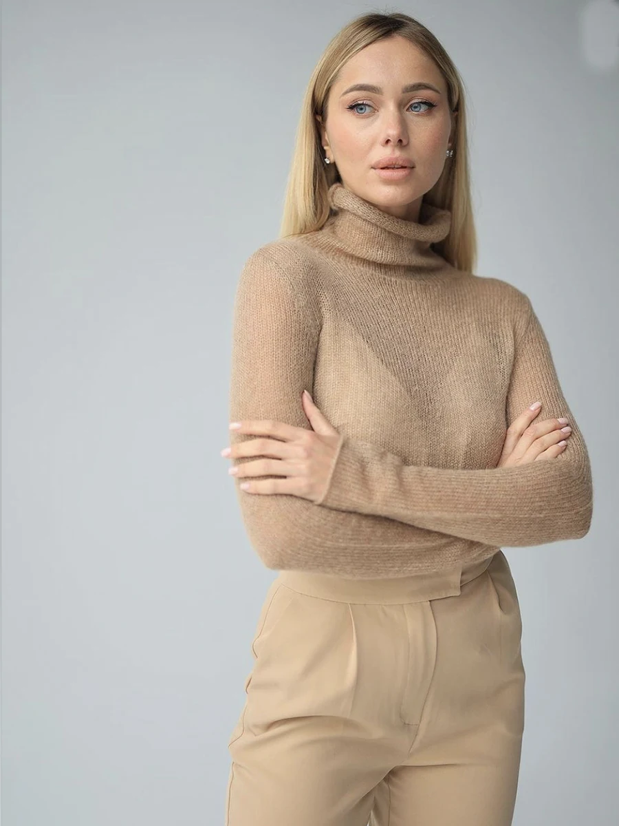 Khaki-Turtle Neck