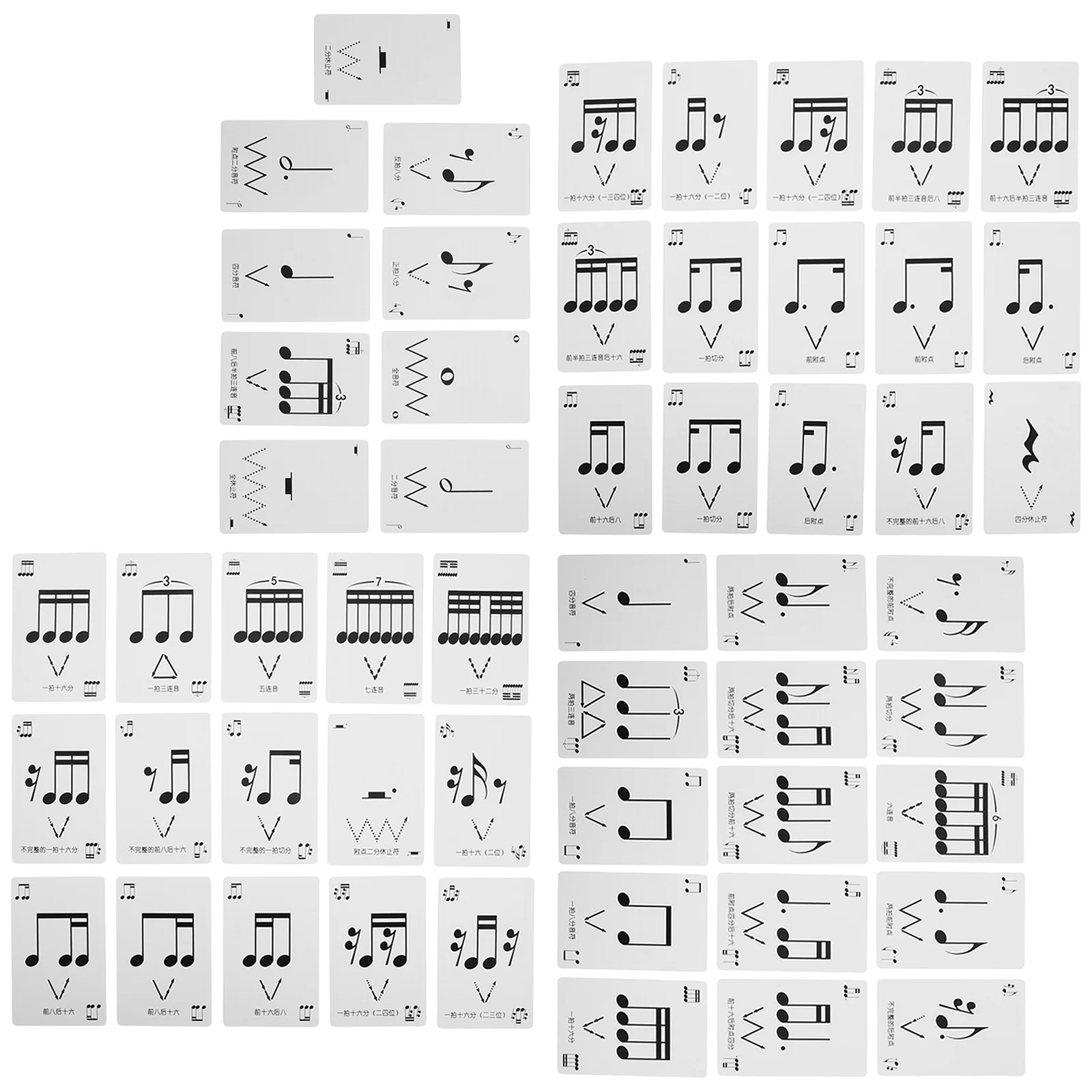 1 Box Beginner Music Students Rhythm Poker Cards Portable Music Notation Flashcards Music Rhythm Flashcards Set for Music Theory