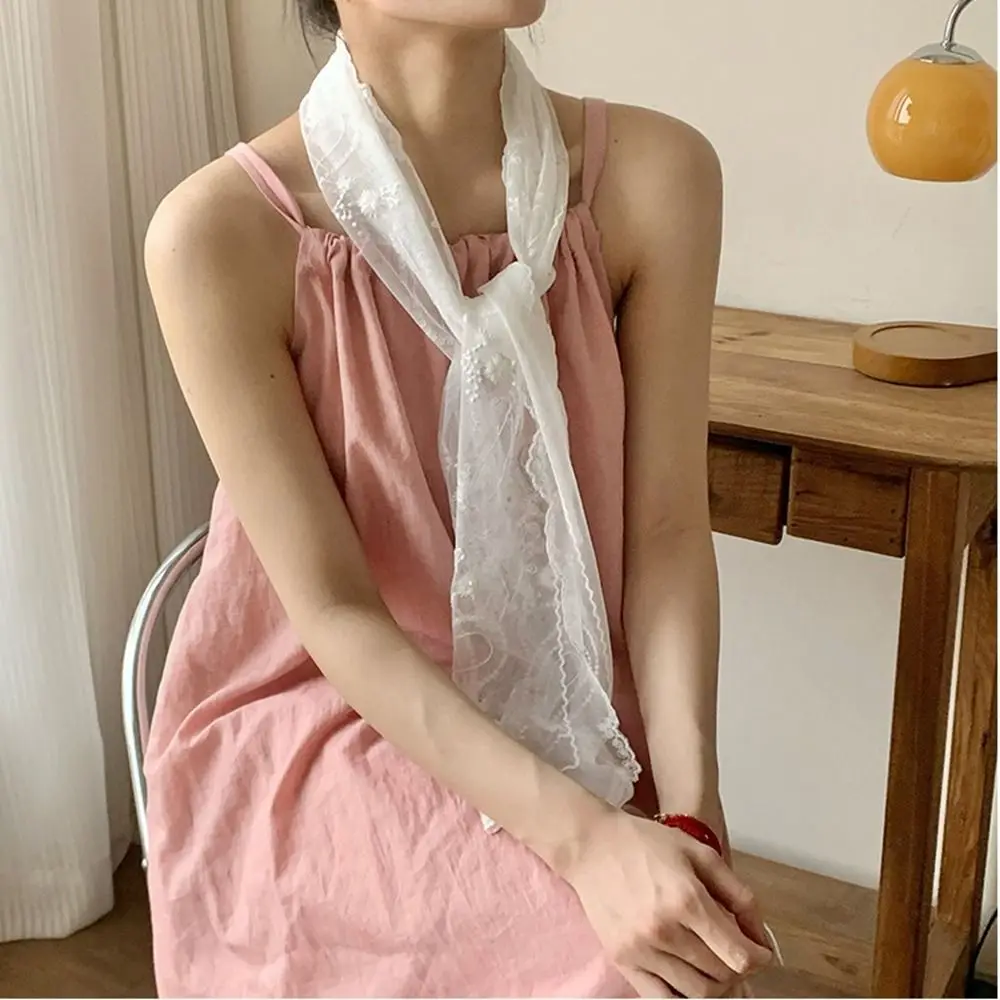 الشريط الدانتيل والتطريز وشاح الرجعية رقيقة الأوشحة الطويلة إكسسوارات الشعر خلع الملابس الديكور زهرة وشاح قبعة الشمس تقليم الديكور