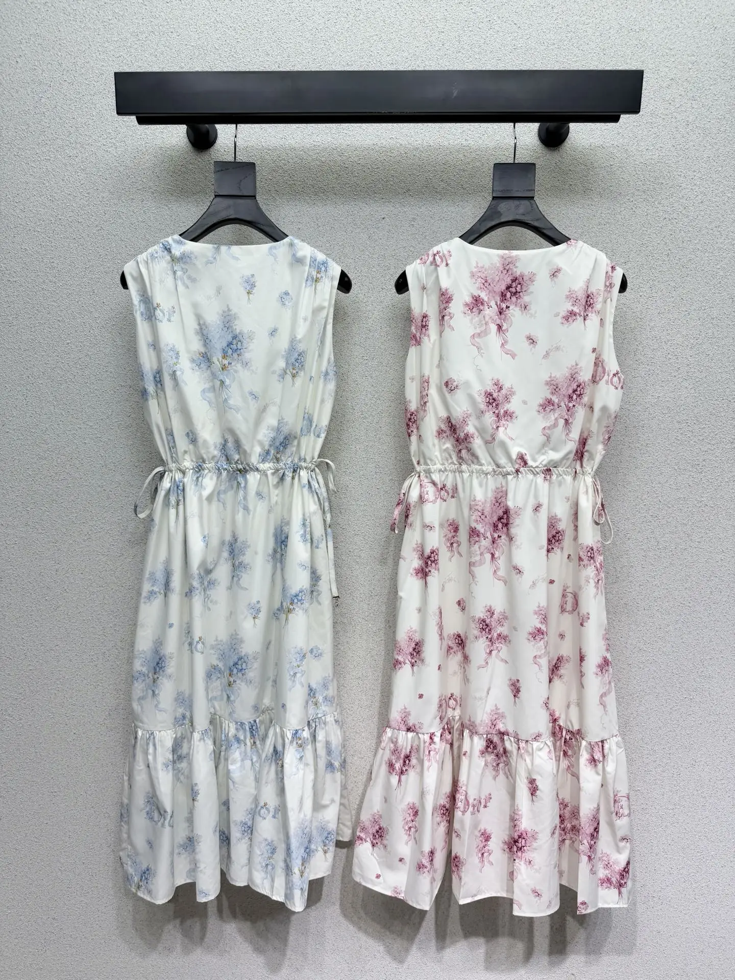 2026 Spring/Summer Latest Flower Pattern Sleeveless Long Dress