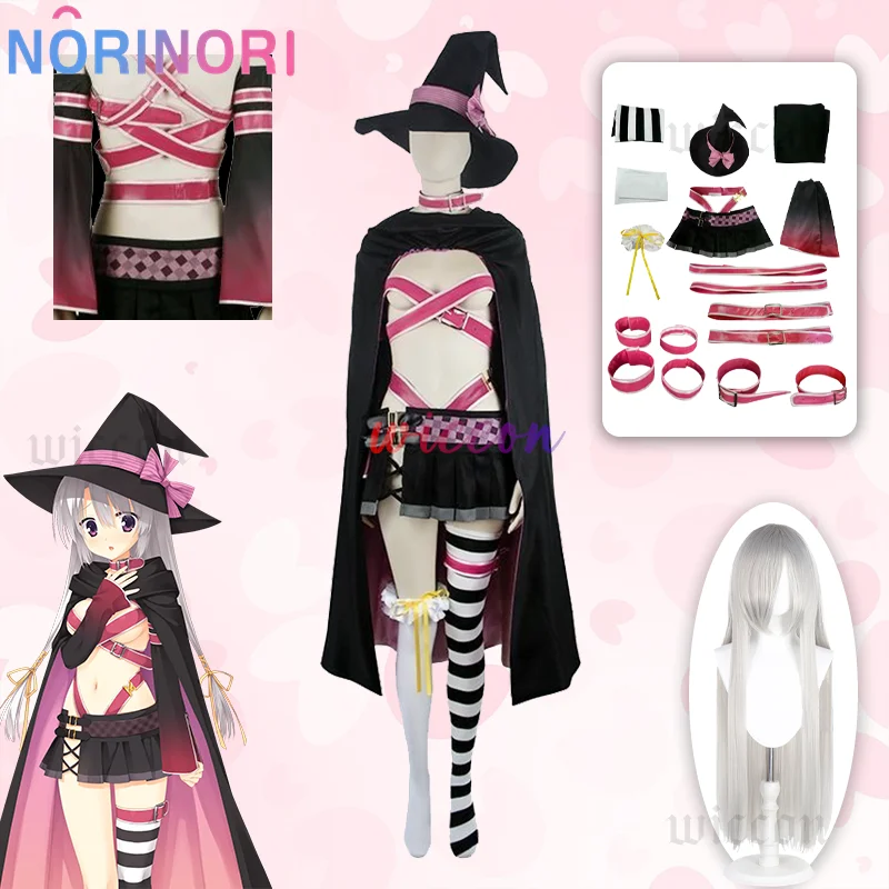Disfraz de Anime Sabbat de la bruja Ayachi Nene, disfraz de convención de cómic, capa de Carnaval de Halloween, sombrero, calcetines, accesorios, conjunto completo