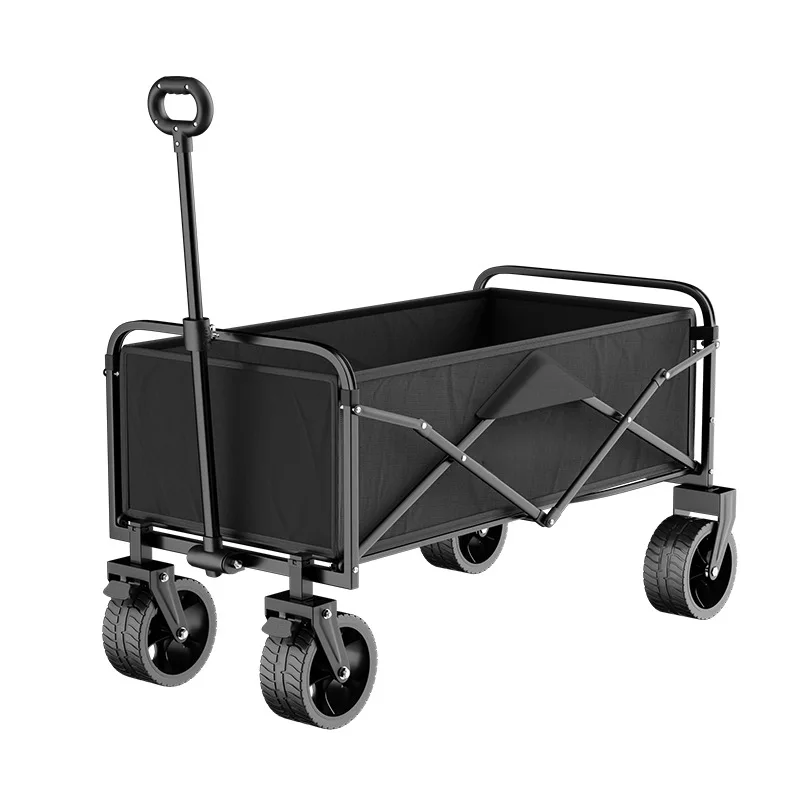 Folding Camping Cart Outdoor Foldable Push Cart Picnic Stall Small Push Cart