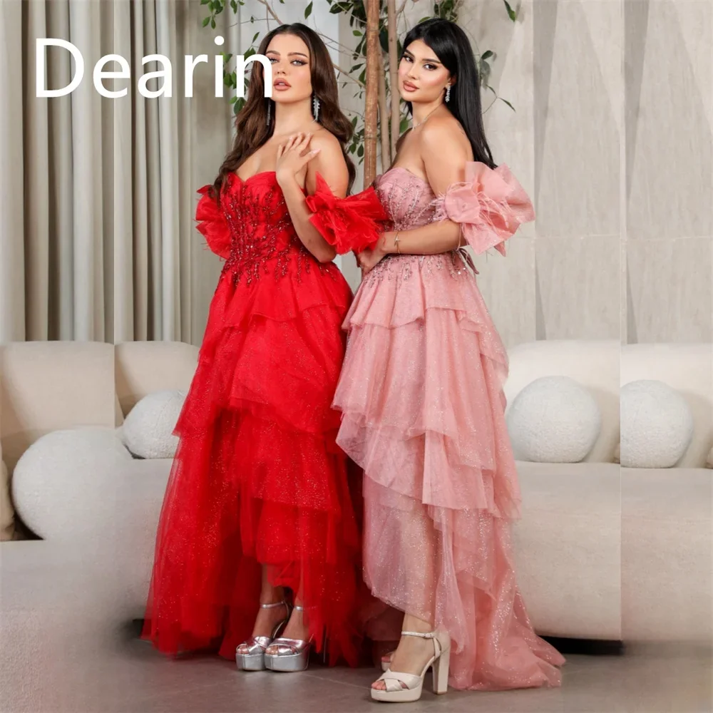 

Customized Formal Gown Evening Women A-line Floor Length Skirts Tulle Bespoke Occasion Dresses Prom Dress