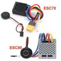 ISDT ESC70 ESC90 WP 1080 70A 90A Waterproof ESC  2~3S Adjustable BEC Phone Control 540/550 Brushed Motor For 1/8 1/10 Car