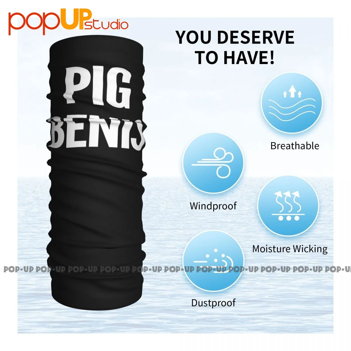 Pig Benis Neck Gaiter Bandana Scarf Face Mask