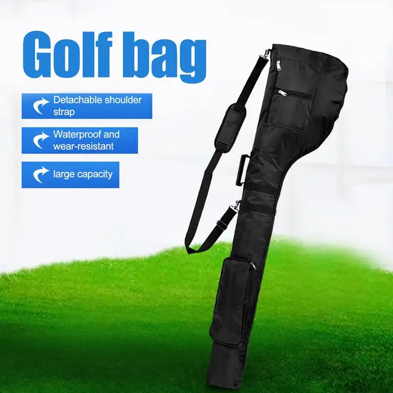 Sports Golf Club Bag Folding Lightweight Shoulder Bag Practice Training Golf Carry Storage Bag Foldable Training Pouch