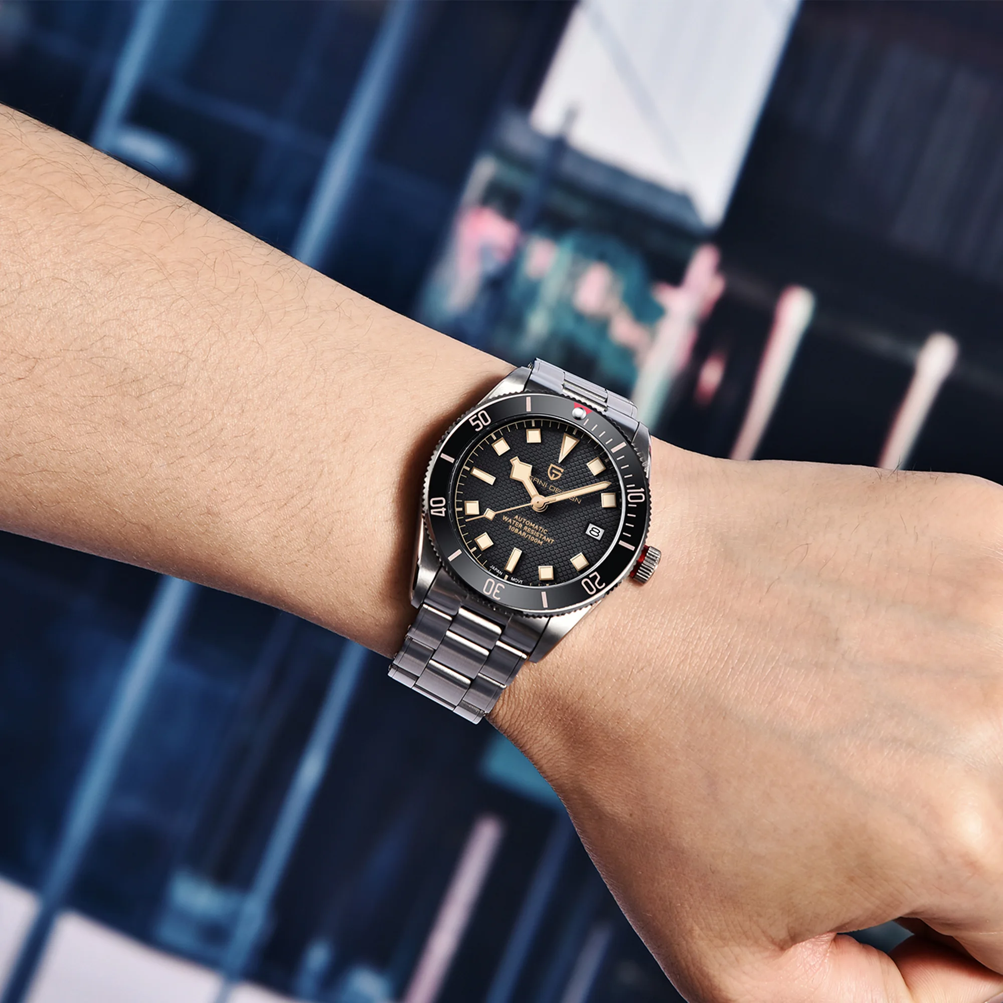 Jam Tangan Otomatis Pria Pagani Design2025, Baja Anti Karat, Mekanik, Sport, Tahan Air, Kotak Hadiah, Tanggal Otomatis