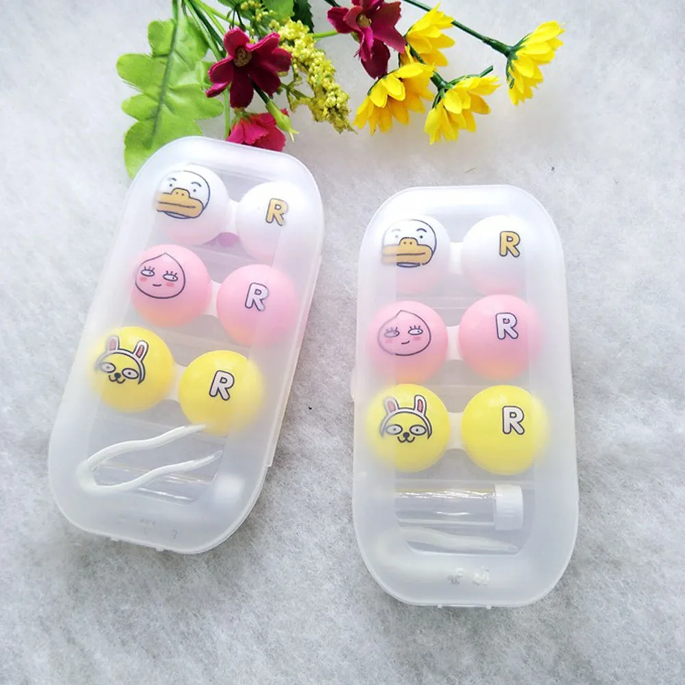 Three To Install Contact Lens Case Container Travel Kit Set Storage Holder