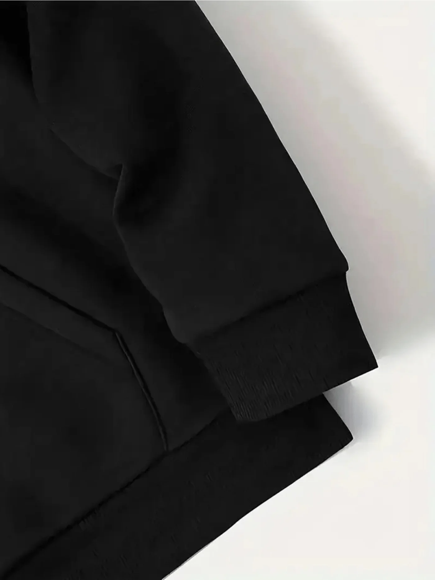 2026 Men 2‑Pieces Tracksuit Black Hoodie Drawstring Jogger Pants With Pockets Soft Fabric Street Sport Outfit For Autumn Winter view 4