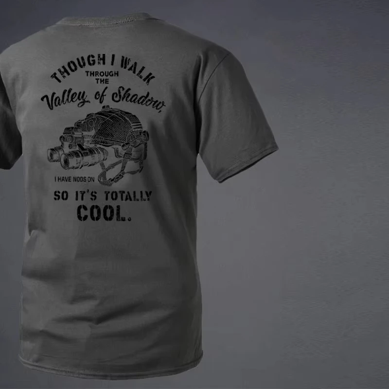 Fearless Hero Helmet Printed Men Clothes Fashion T-Shirts Loose Tops Breathable Tee Military Enthusiast