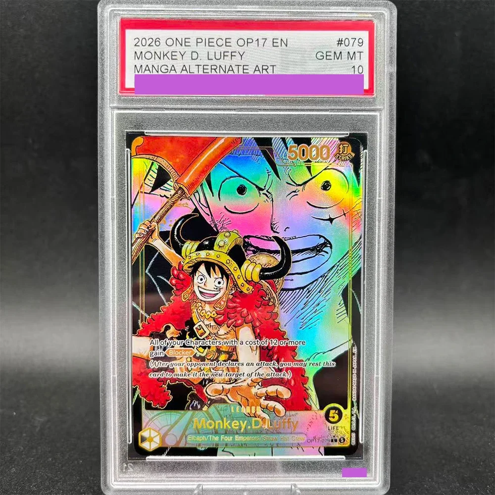 One Piece Collection Cards Rating Card MONKEY D. LUFFY OP17-079 Copy 10Points Rating Card Anime Game Gift Toy