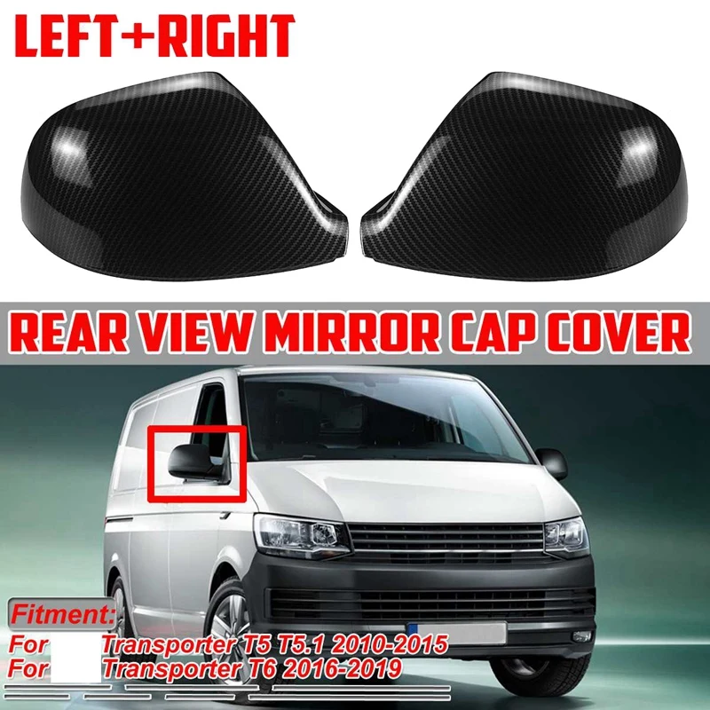 

Carbon Fiber Rearview Mirror Cover Side Mirror Cover Case For Transporter T5 T5.1 2010-2015 T6 2016-2019 7E1857527F