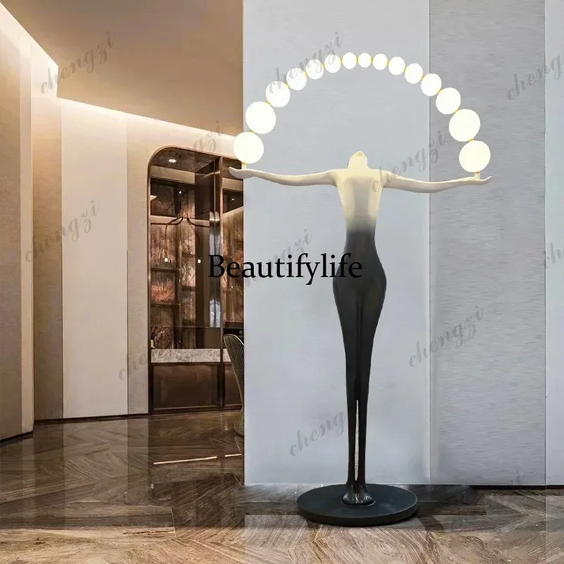 F181  Humanoid, sculpture ornament, home living room decoration floor, abstract, hotel entrance light luxury ornament