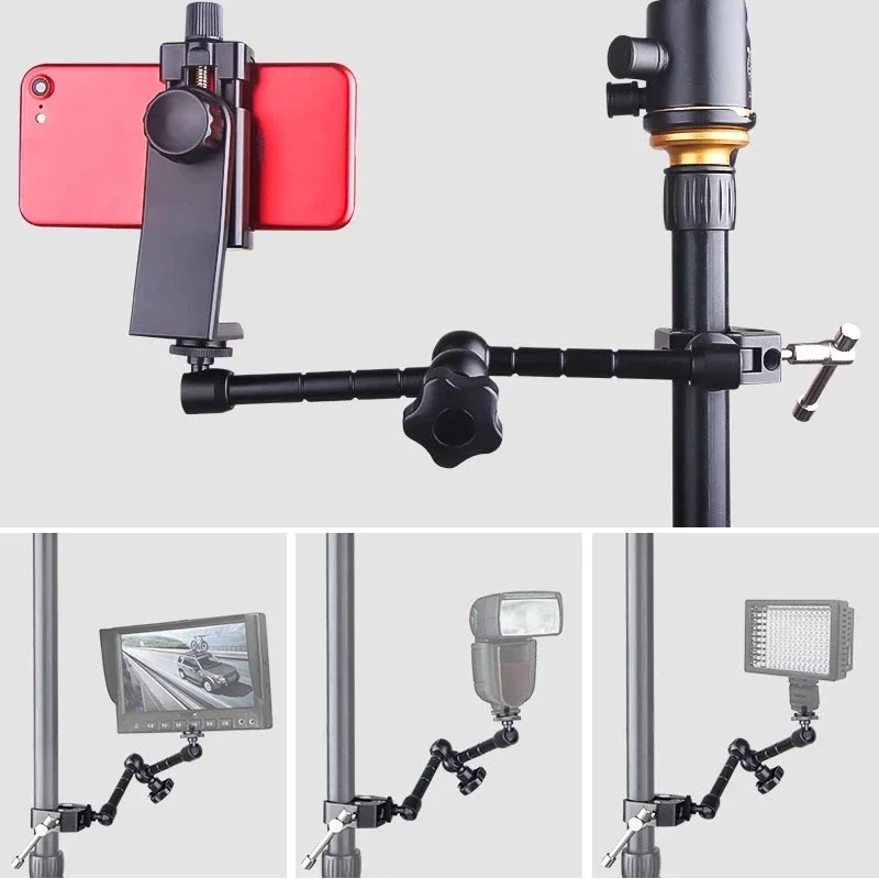 11 Inch Adjustable Friction Articulating Magic Arm Super Clamp for SLR LCD Monitor LED Flash Light Photo Accessories