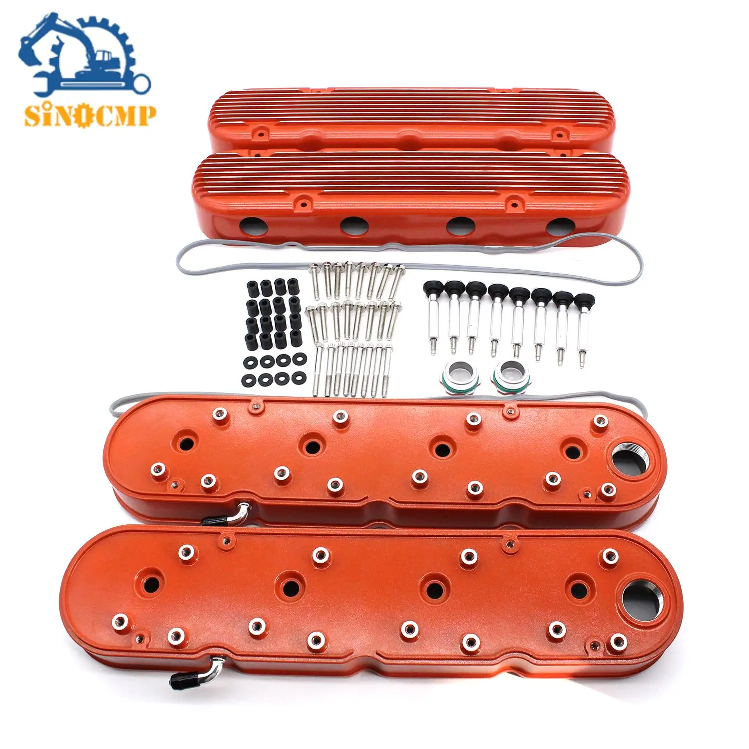 

241-183 Orange Valve Covers FOR LS Chevy LS1 LS2 LS3 LSX 12558948 12570616 D580 D510C 410004 Car Accessories Parts
