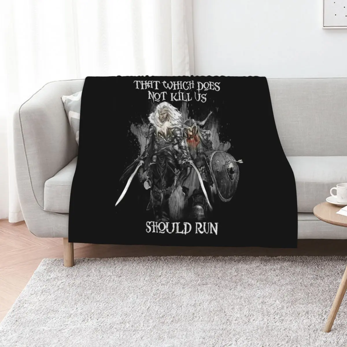 Drizzt Do'Urden and Bruenor Battlehammer Throw Blanket Nap Giant Sofa Single for sofa Decorative Sofas Multi-Purpose Blankets