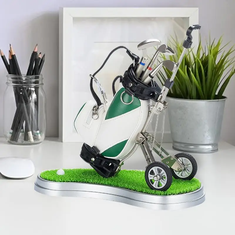 Pena Klub Golf miniatur tas Golf dekorasi meja pena klub Golf kreatif Set stoking Natal hadiah hadiah Golf unik untuk