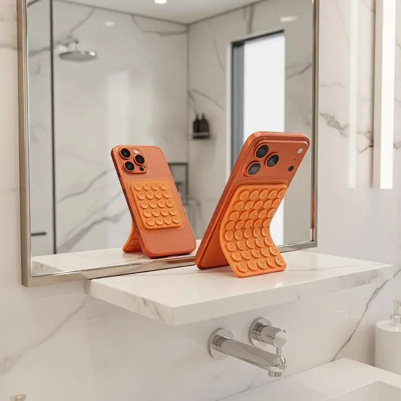 Silicone Suction Cup Phone Holder Multi-Functional Anti-Slip Mobile Fixture Pad Double Sided Detachable For Phone Tablet