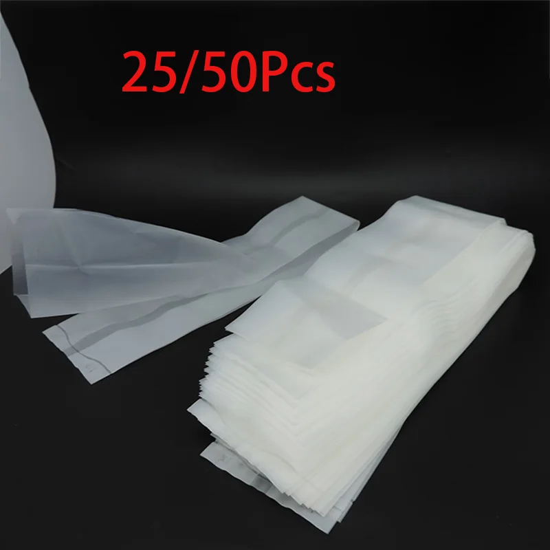 25/50 Pcs 15*60cm PVC Mushroom Spawn Grow Bag Substrate High Temp Pre Sealable Garden Supplies For Mushrooms Fungus Grow Bags