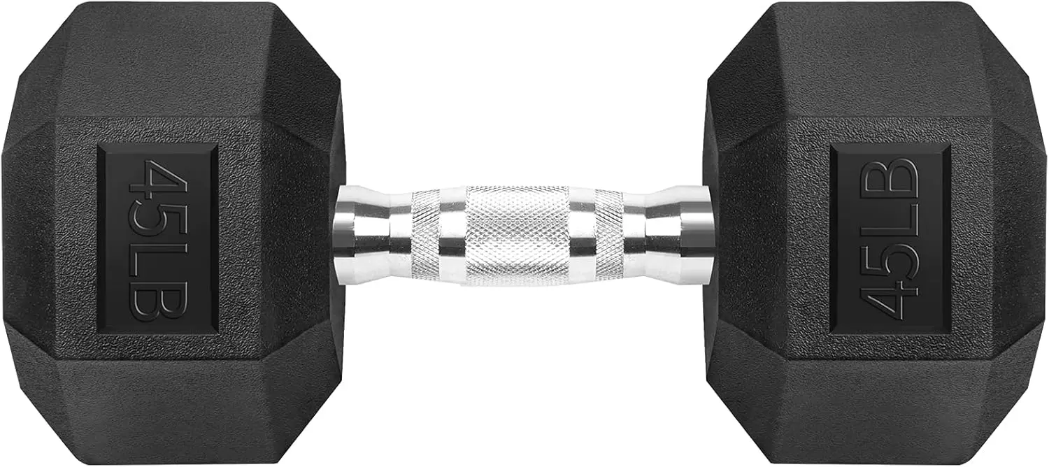

Dumbbells Rubber Coated Cast IronBlack Dumbbell Free Weights for Exercises