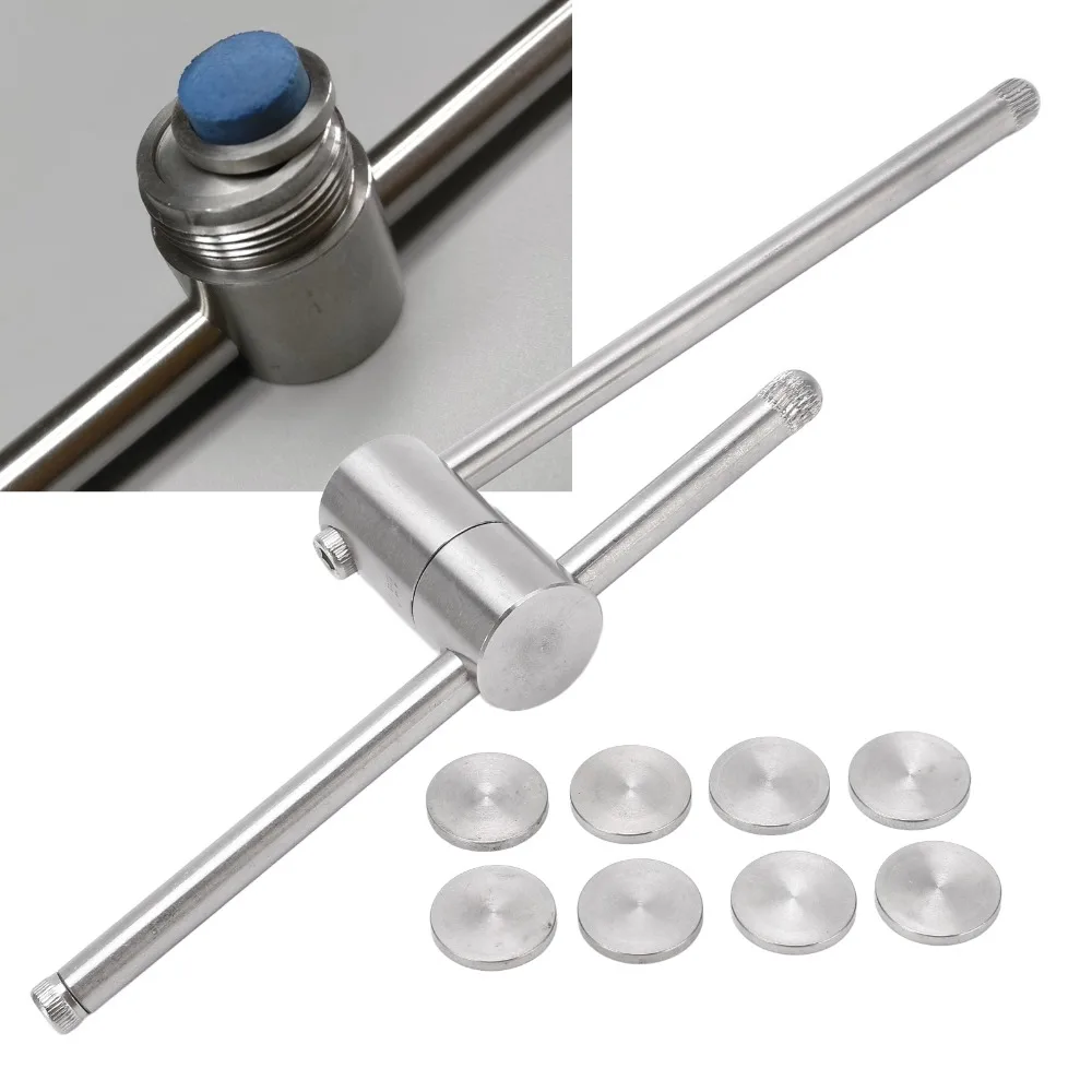 

Stainless Cue Tip Shaper Detachable Lightweight Cue Tip Compressor Universal Size Snooker Stick Tip Tool Billiard Cue Repair