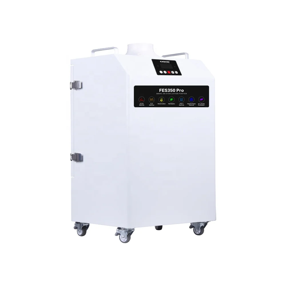 350W Laser Smoke Purifier FES350 Pro HEPA Filter Mobile, suitable for industrial/laboratory use, for polishing, laser engraving