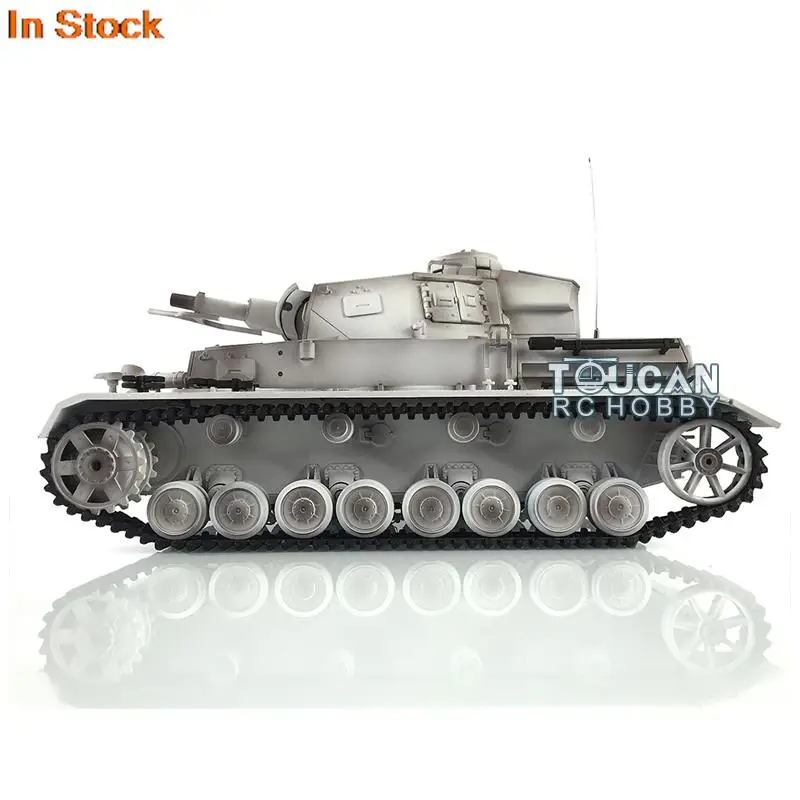 Outdoor Toys Toucan 2.4G Heng Long 1/16 Snow 7.0 Upgraded Panzer IV F RTR Remote Control RC Tank 3858 Metal Tracks TH17390