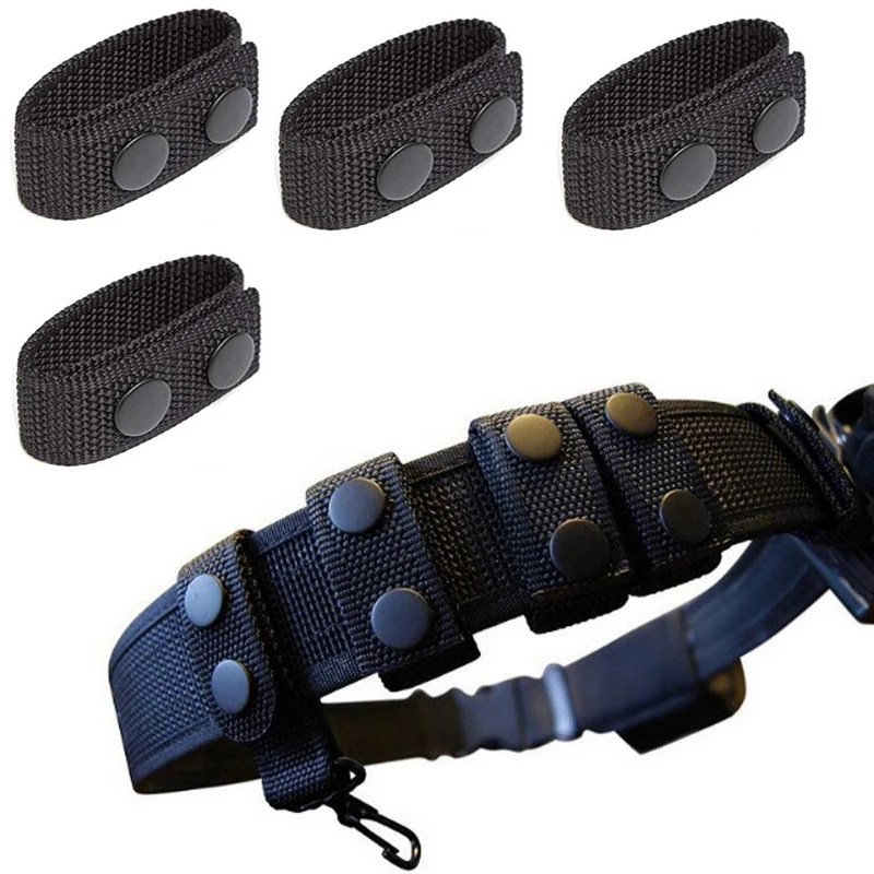 4Pcs Belt Buckle Heavy Duty Belt Keeper Portable Webbing Strap Molle Belt Equipment Accessories Outdoor Sports