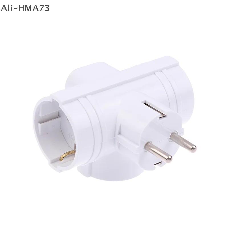 

1Pc 2025 New Double Plug Wall Socket Extender with Switch 1 to 3 way EU Plug Adapter German Standard Multiple Sockets for Home