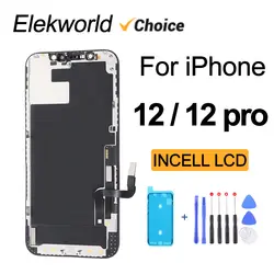 Elekworld-iPhone 12 12 pro用のLCDスクリーン,デジタイザーアセンブリ,ドット抜けなし