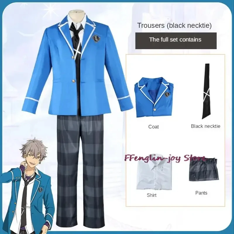 ☆SunlCos Ensemble Stars Cosplay Costume Anzu Tenshouin Eichi Narukami Arashi Nagumo Tetora Ogami Koga Anime School Uniform Suit☆ view 6