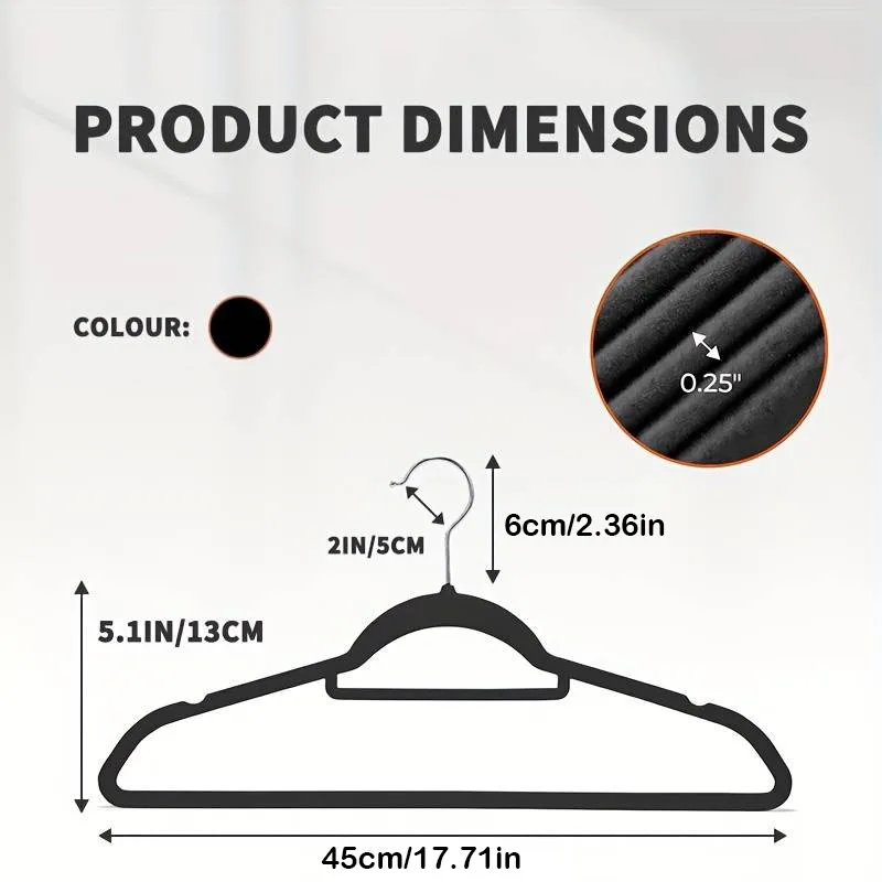 20/50 Pack New Premium Quality Velvet Hangers Ultra Thin Non Slip Adult Felt Space Saving Hangers for Closet Heavy Duty Coat Pants Jackets Dress Hangers 360° Swivel Hook