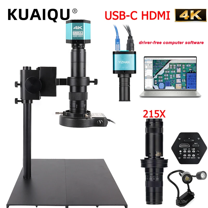 プロフェッショナル産業用顕微鏡,HDMI,USB,デジタルカメラ,金属製作業台,溶接修理,アップグレード215x48mp 13mp